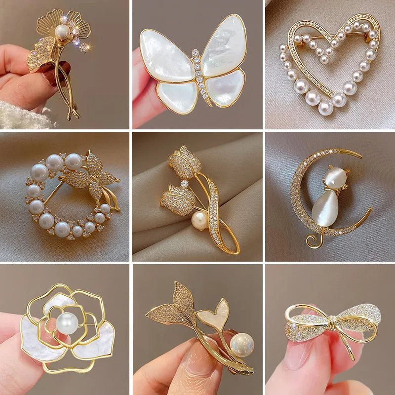 1PCS New Tulip Flower Golden Brooch - Ladyglow