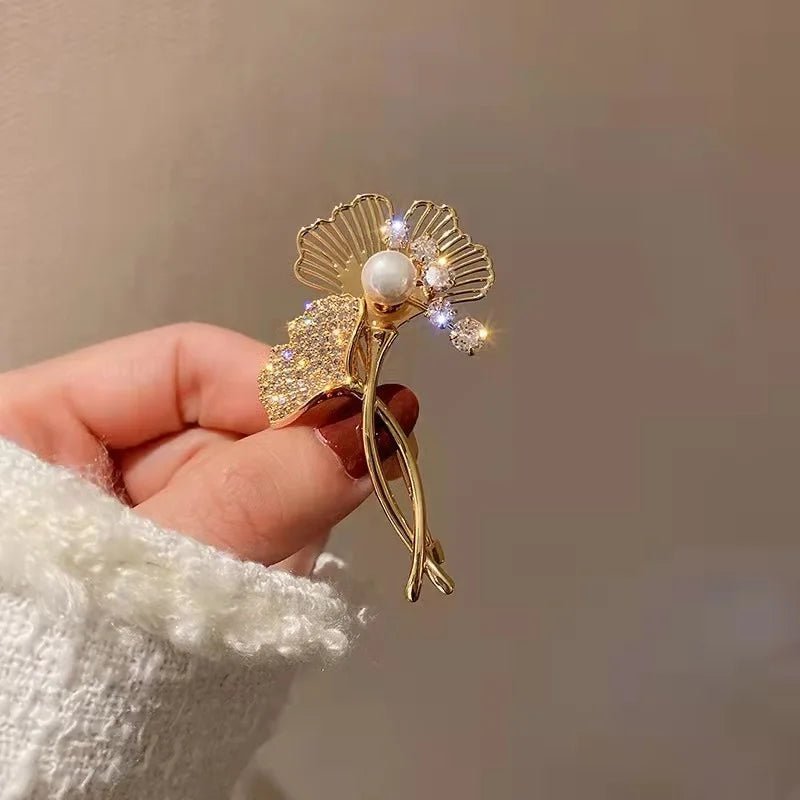 1PCS New Tulip Flower Golden Brooch - Ladyglow