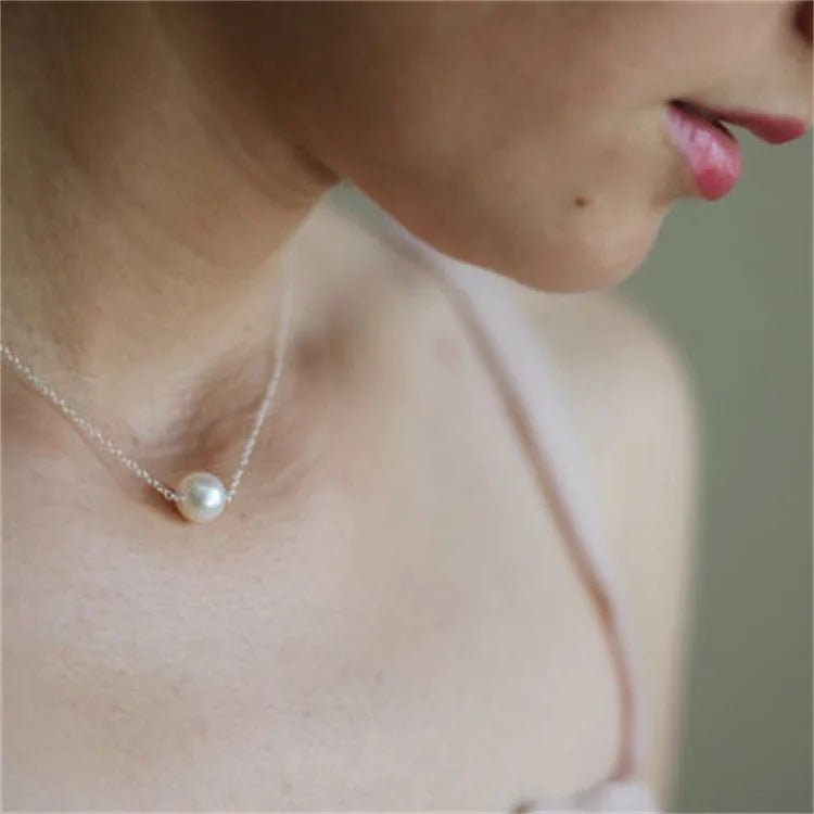 2023 Trend Elegant Jewelry Wedding Big Pearl Necklace For Women Fashion Imitation Pearl Green Rose Color Stone Choker Necklace - Ladyglow