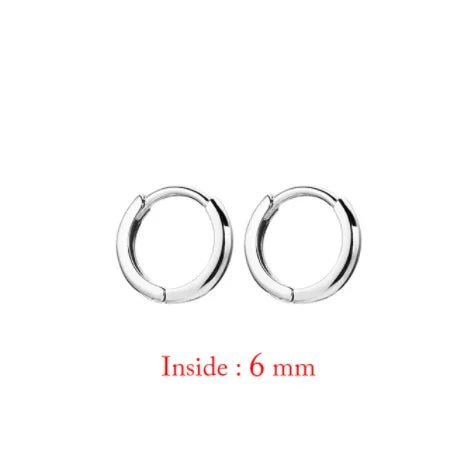 2PC Stainless Steel Little Huggies Hoop Earrings For Women Tiny Crystal Zirconia Pendant Cartilage Earrings Piercing Jewelry - Ladyglow