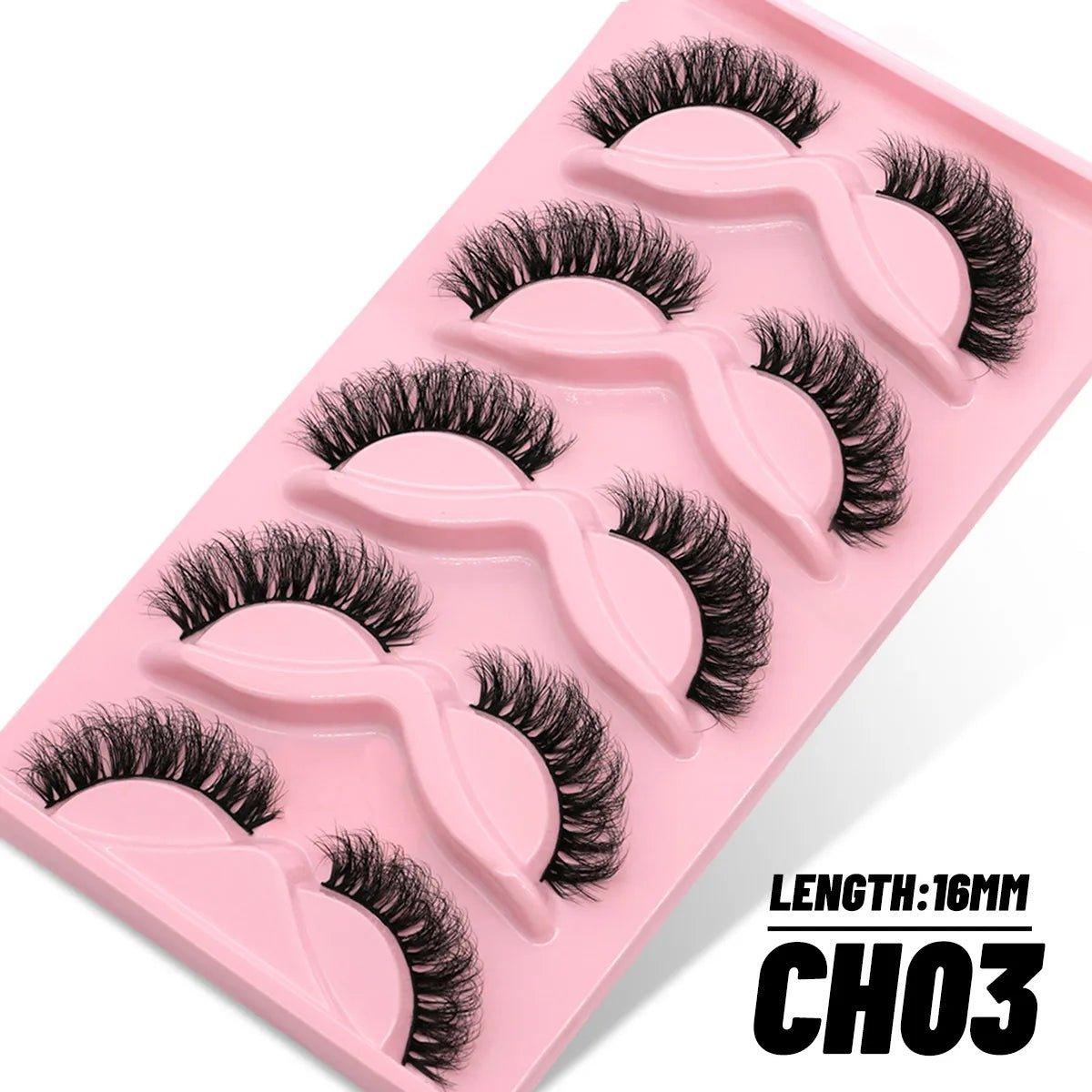 5/10 Pairs 3D Faux Mink Lashes - Ladyglow