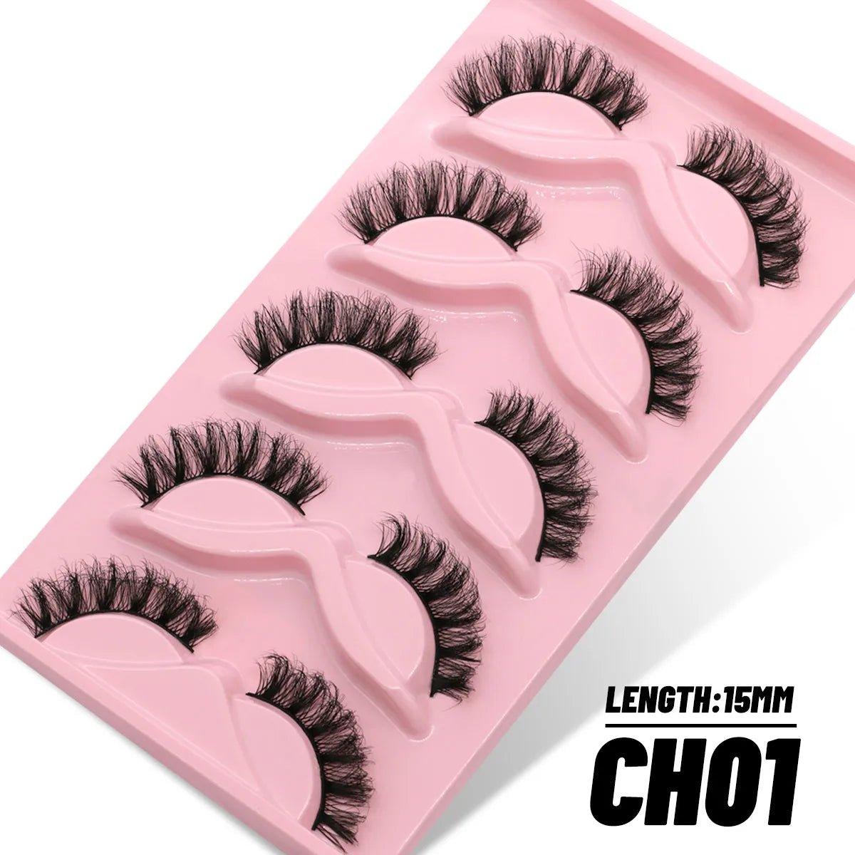 5/10 Pairs 3D Faux Mink Lashes - Ladyglow