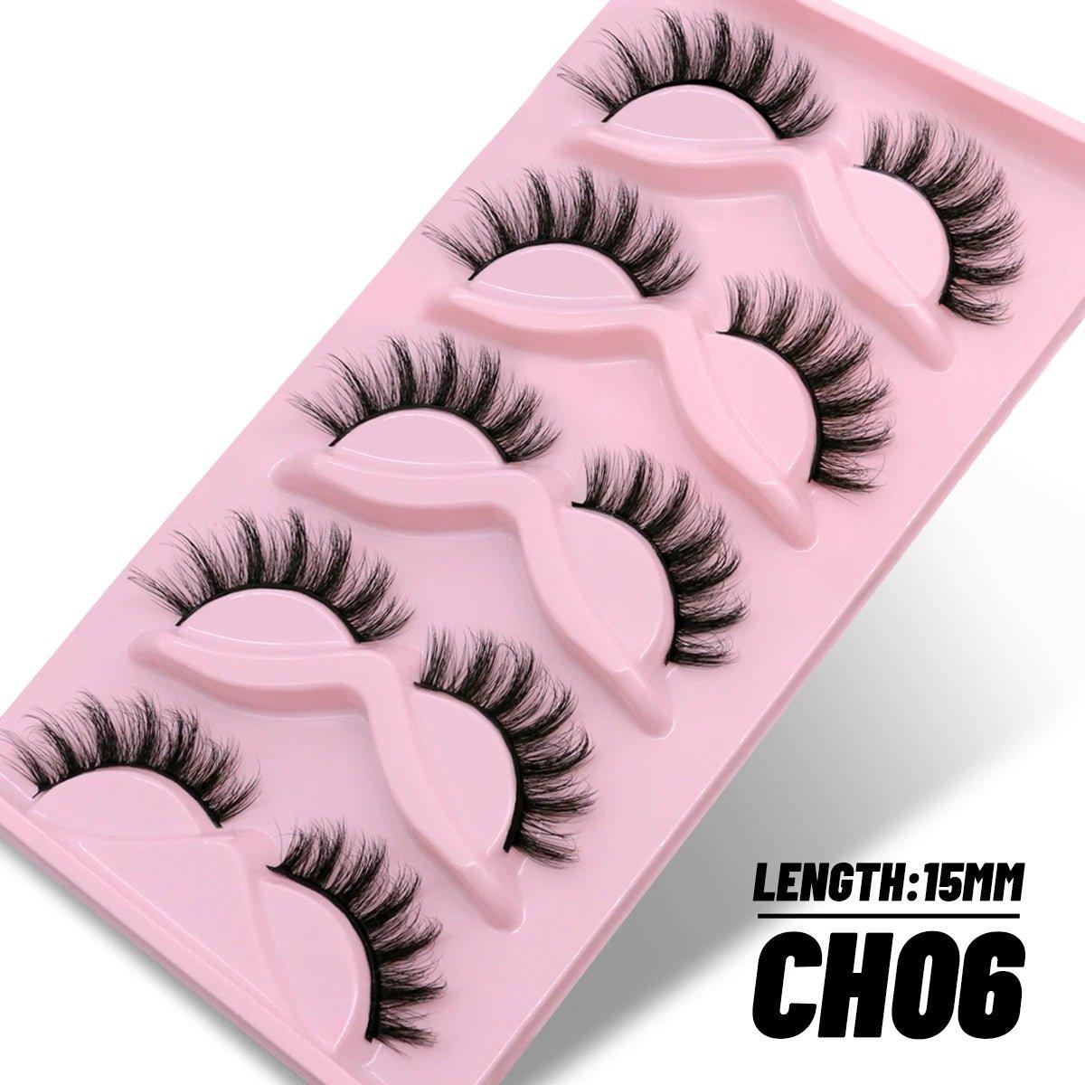 5/10 Pairs 3D Faux Mink Lashes - Ladyglow