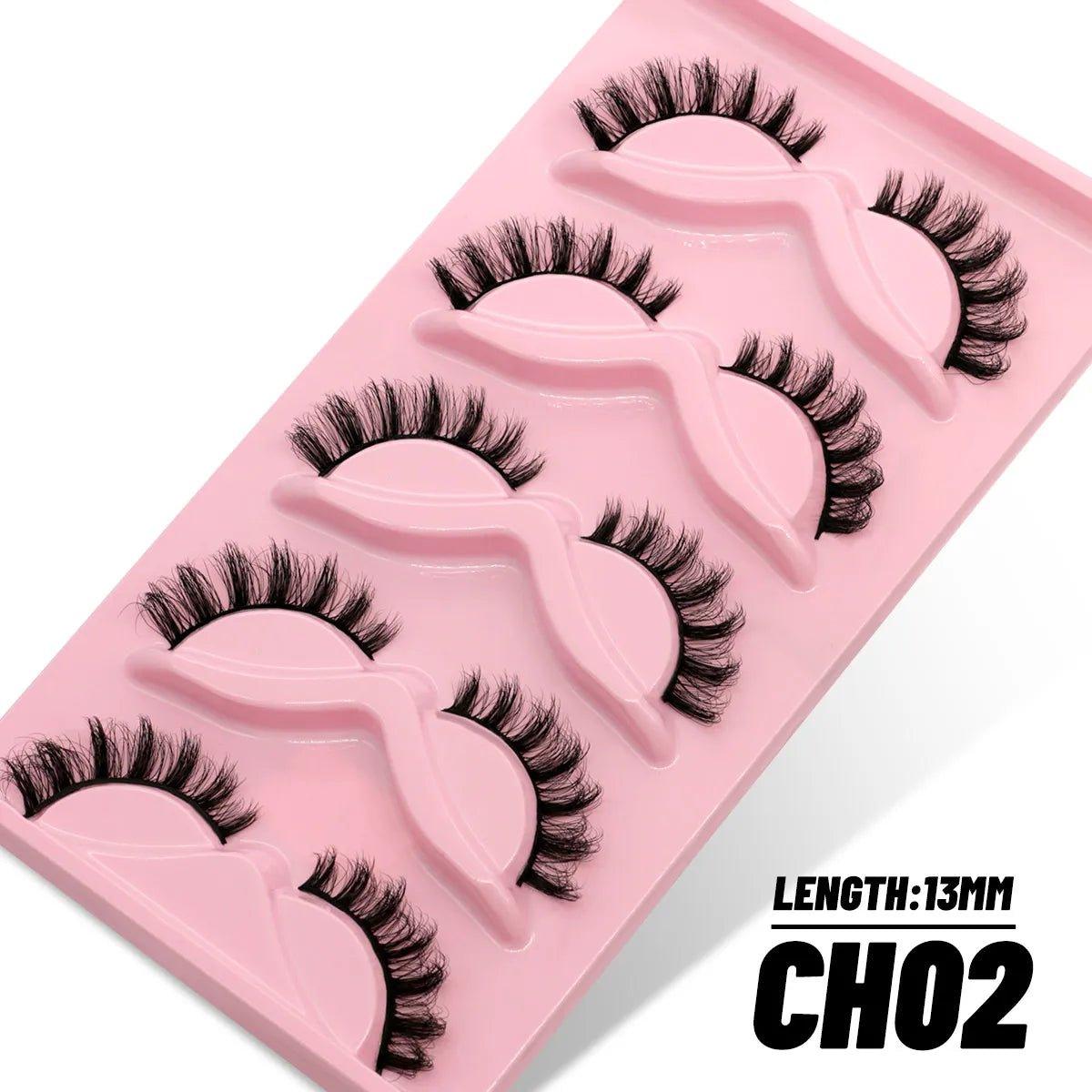 5/10 Pairs 3D Faux Mink Lashes - Ladyglow