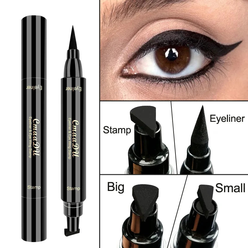 Liquid Eyeliner Stamp Marker Pen Waterproof Long Lasting Double-ended Cosmetic Makeup Eye Liner - Ladyglow