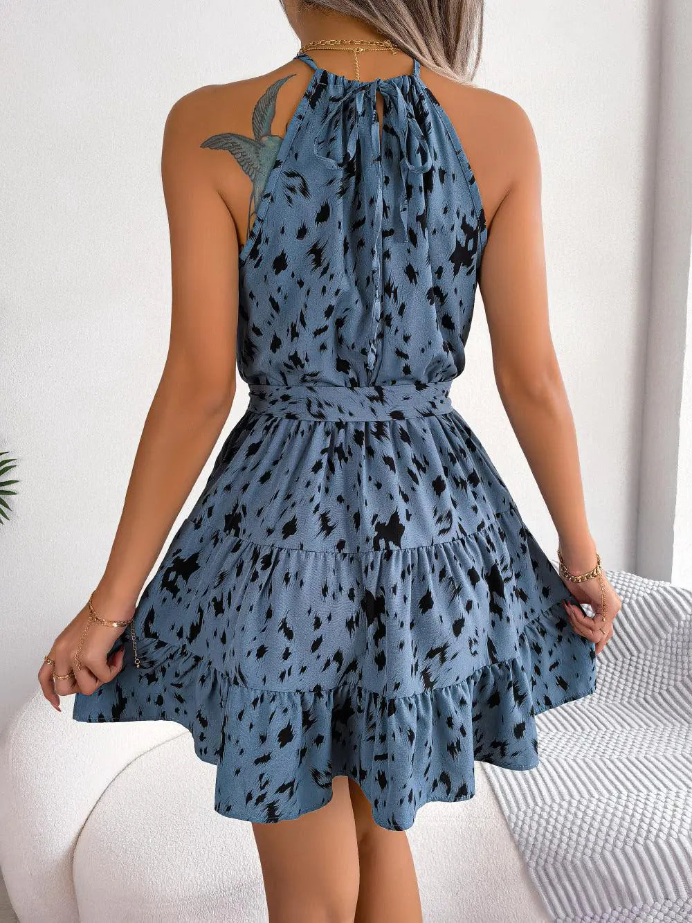 Leopard Print Dress women dress Print Mini Women Fashion