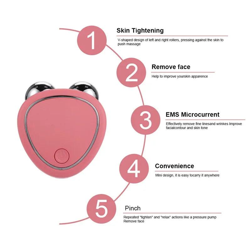 Electric Face Massager Microcurrent Sonic Vibration - Ladyglow