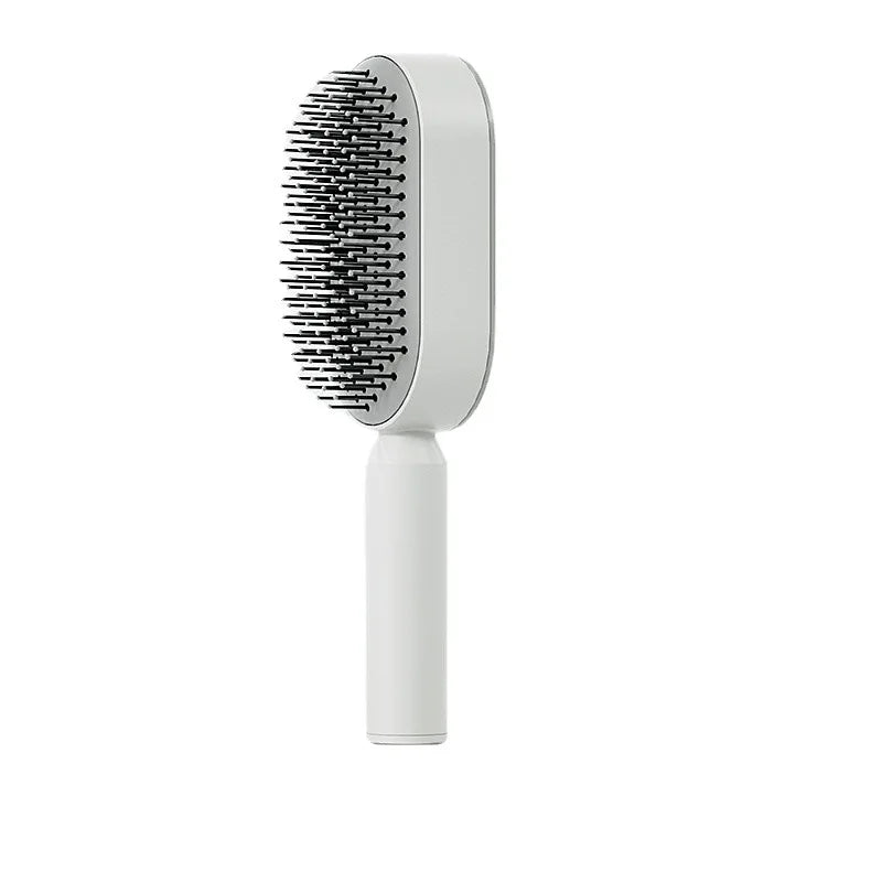 Self Cleaning Hair Brush for Women One-key Cleaning Hair Loss Airbag Massage Scalp Comb Anti-Static Hairbrush