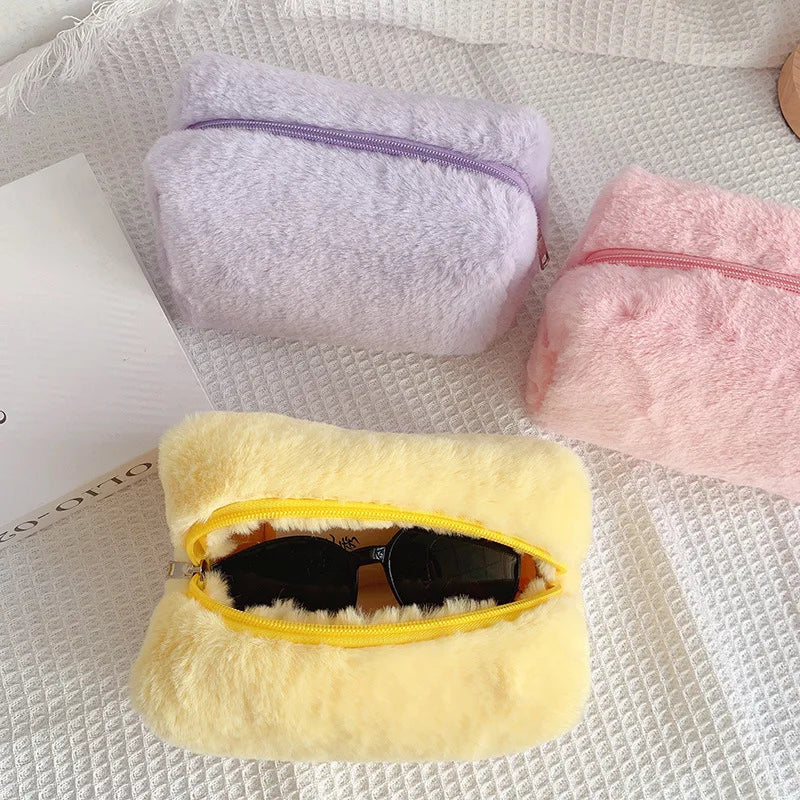 Soft Fur Makeup Bags - Ladyglow