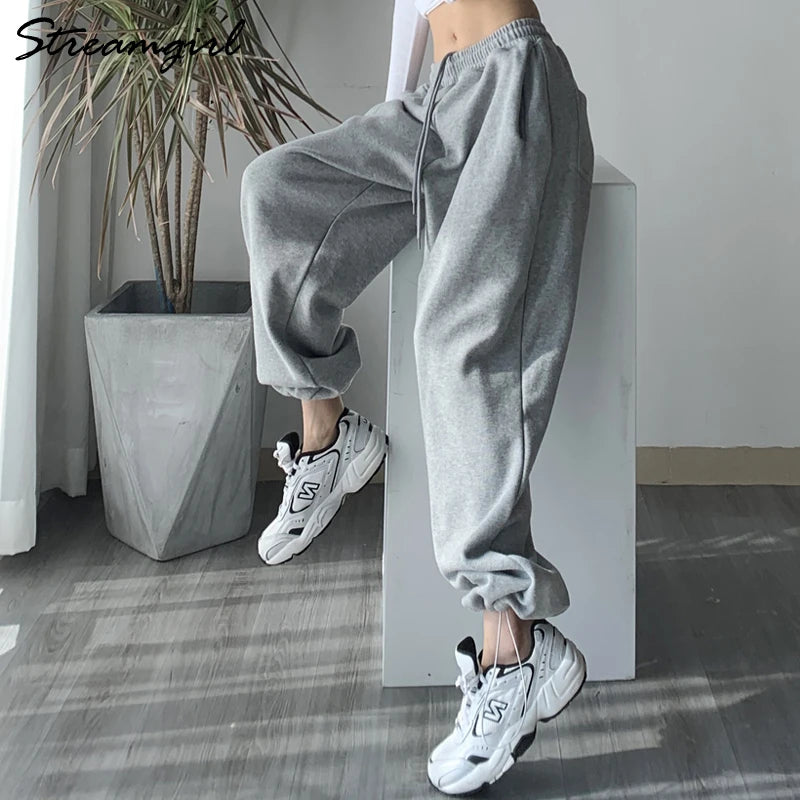 High Waist Sweatpants Oversize Joggers - Ladyglow