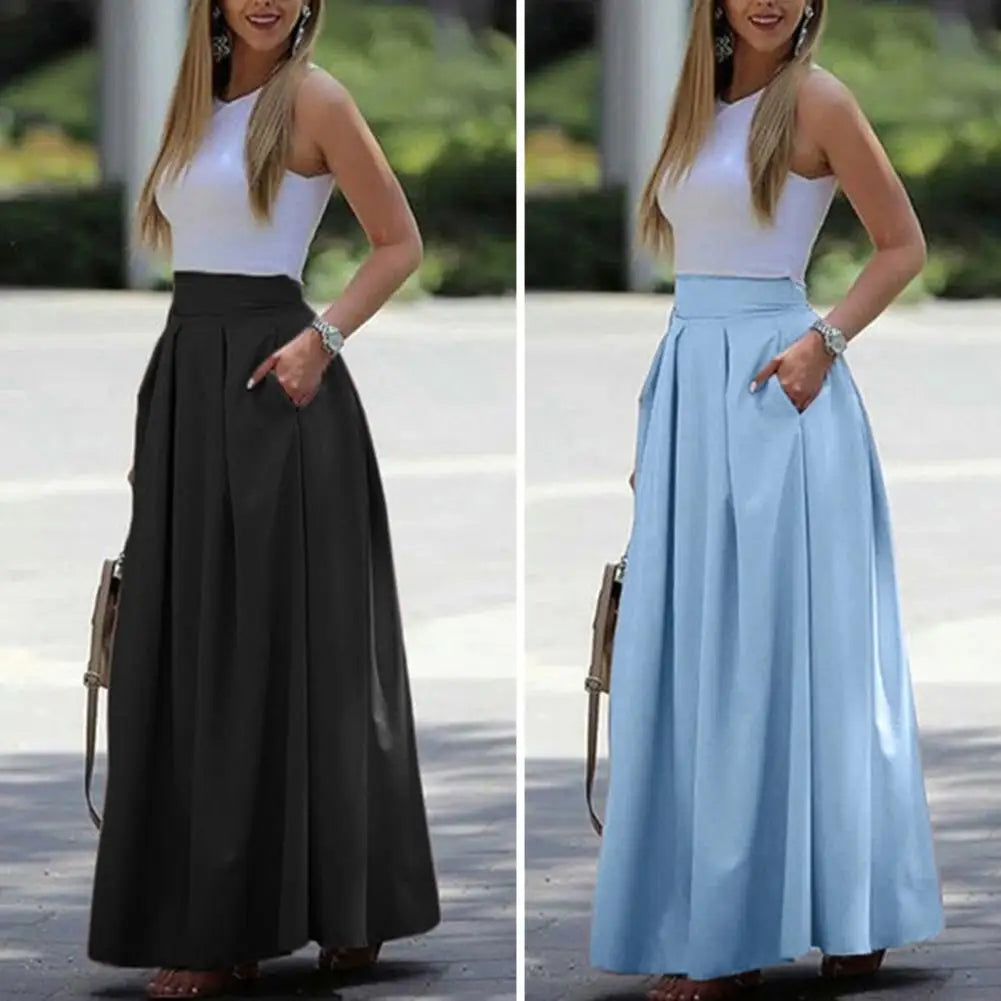 Women Skirt Breathable Skirt Ankle Length Dress-up Long Spring Skirt