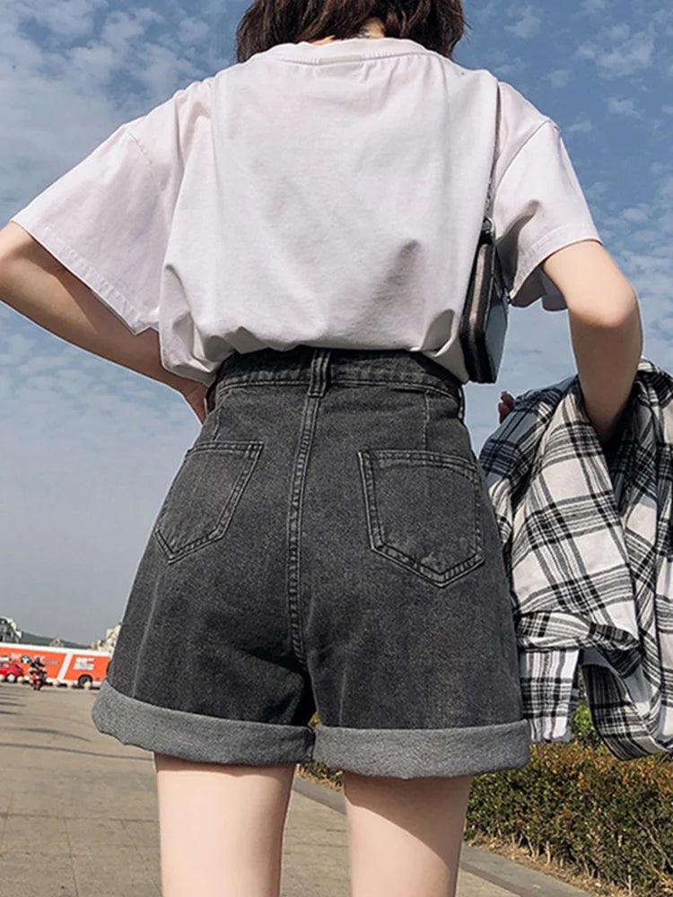 Summer High Waist Denim Shorts - Ladyglow