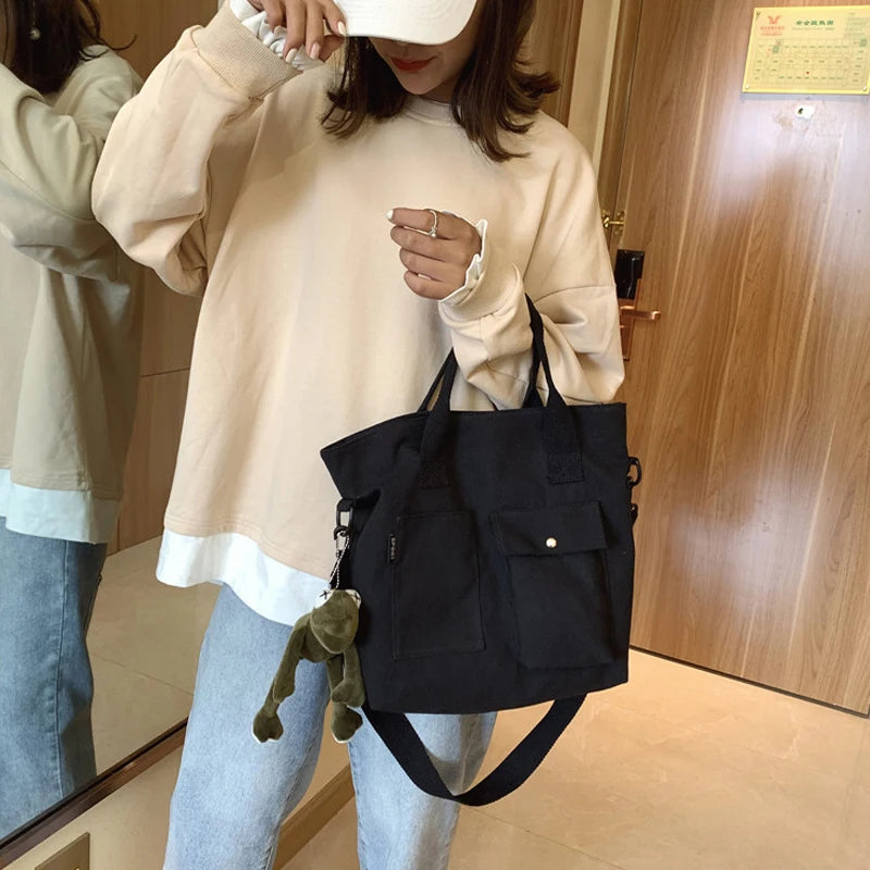 Women Bags Trend Canvas Bag Multifunction Design Fashion Large Capacity Handbags