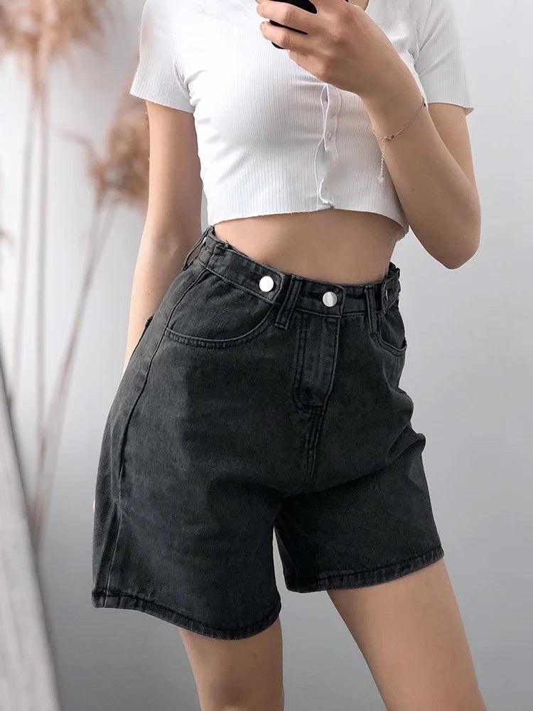 Summer High Waist Denim Shorts - Ladyglow