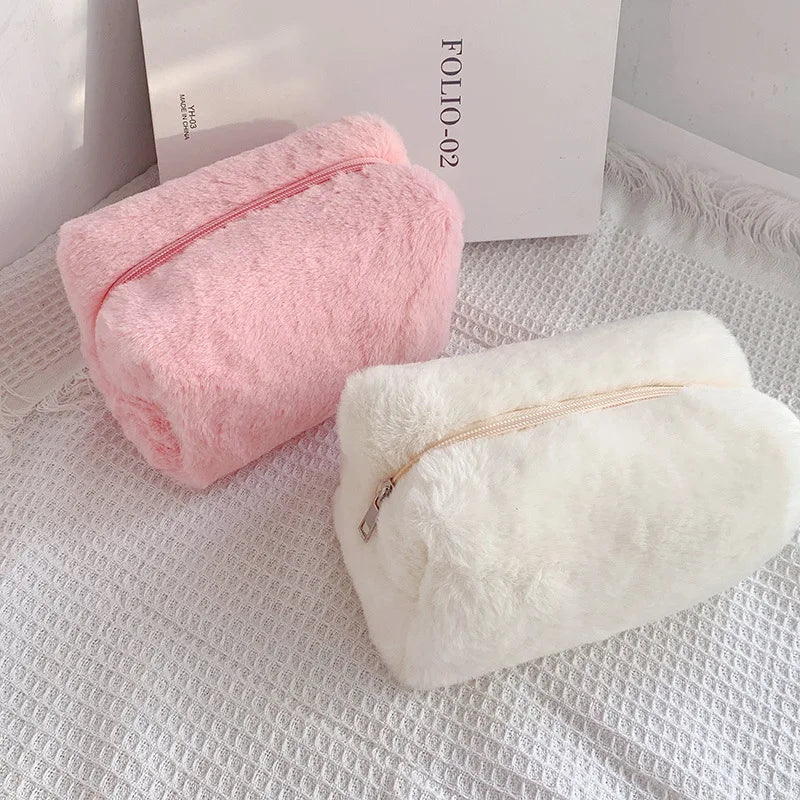 Soft Fur Makeup Bags - Ladyglow