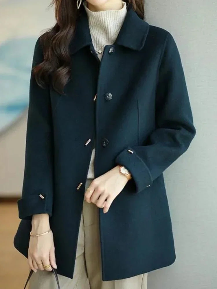 Woolen Coat Women Jacket Windbreakers Overcoat Loose Fashion Office - Ladyglow