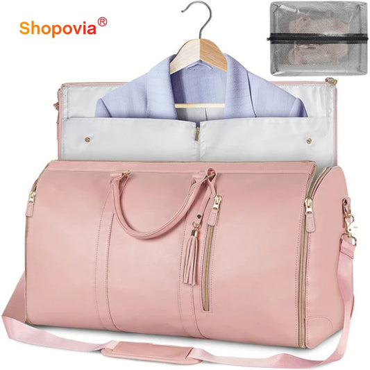 Large PU Folding Suit Storage Bag Luggage - Ladyglow