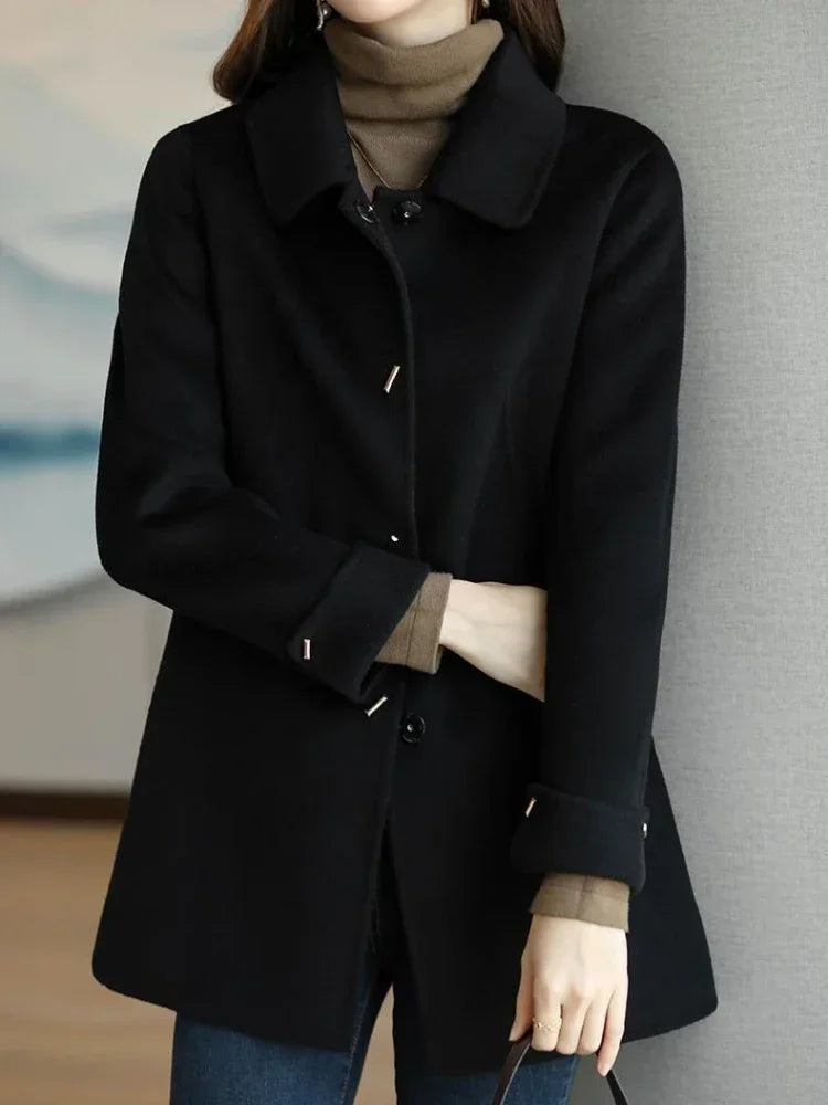 Woolen Coat Women Jacket Windbreakers Overcoat Loose Fashion Office - Ladyglow