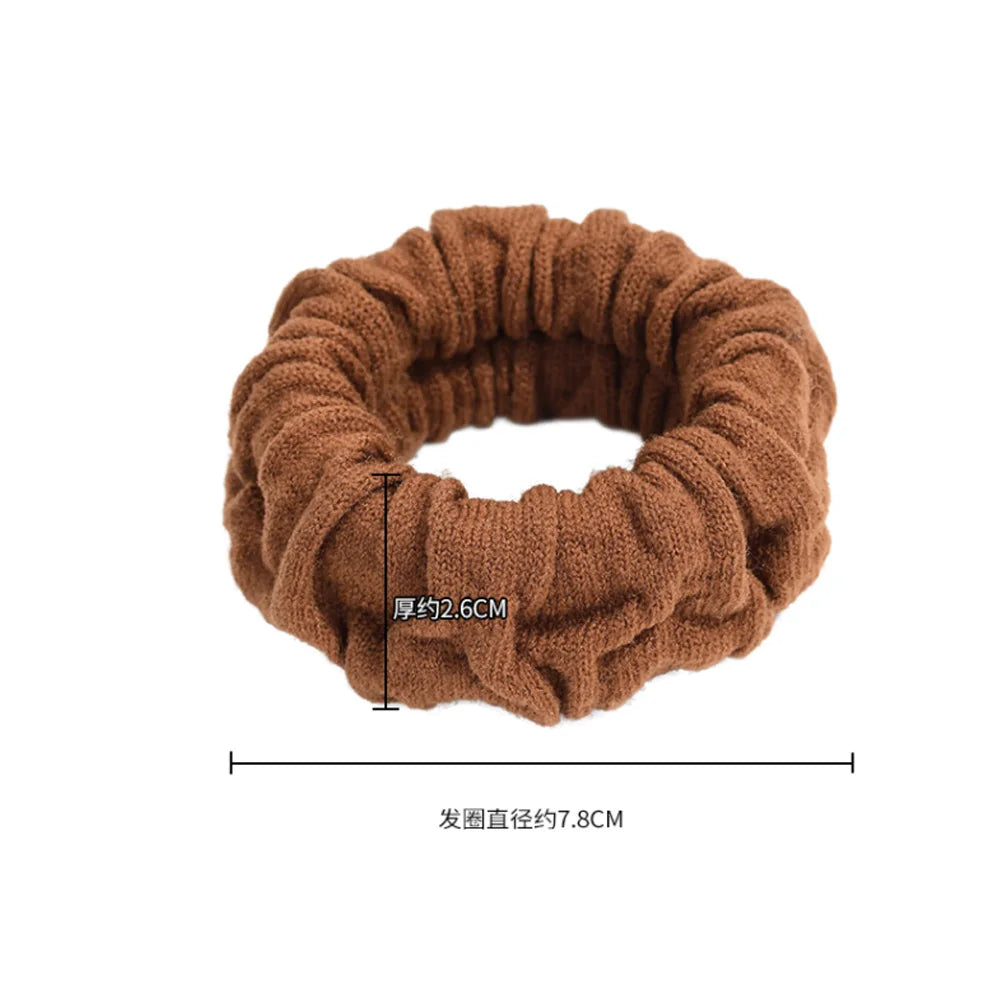 Large Stretch Thick Hair Ties Women  Elastics Ponytail Holders Knit Hair Scrunchies For Thick Hair