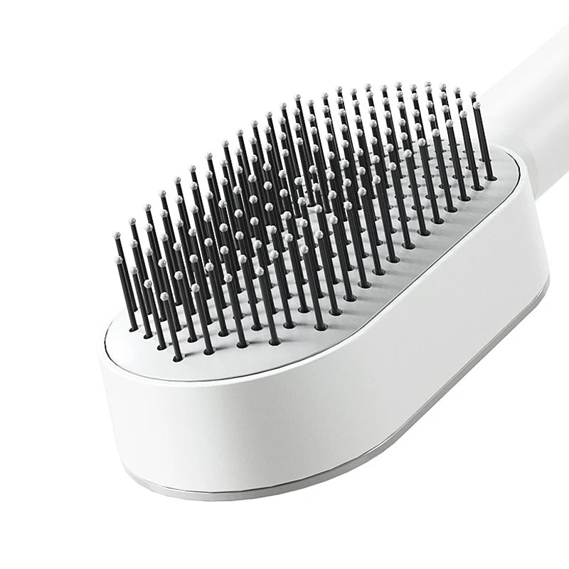 Self Cleaning Hair Brush for Women One-key Cleaning Hair Loss Airbag Massage Scalp Comb Anti-Static Hairbrush