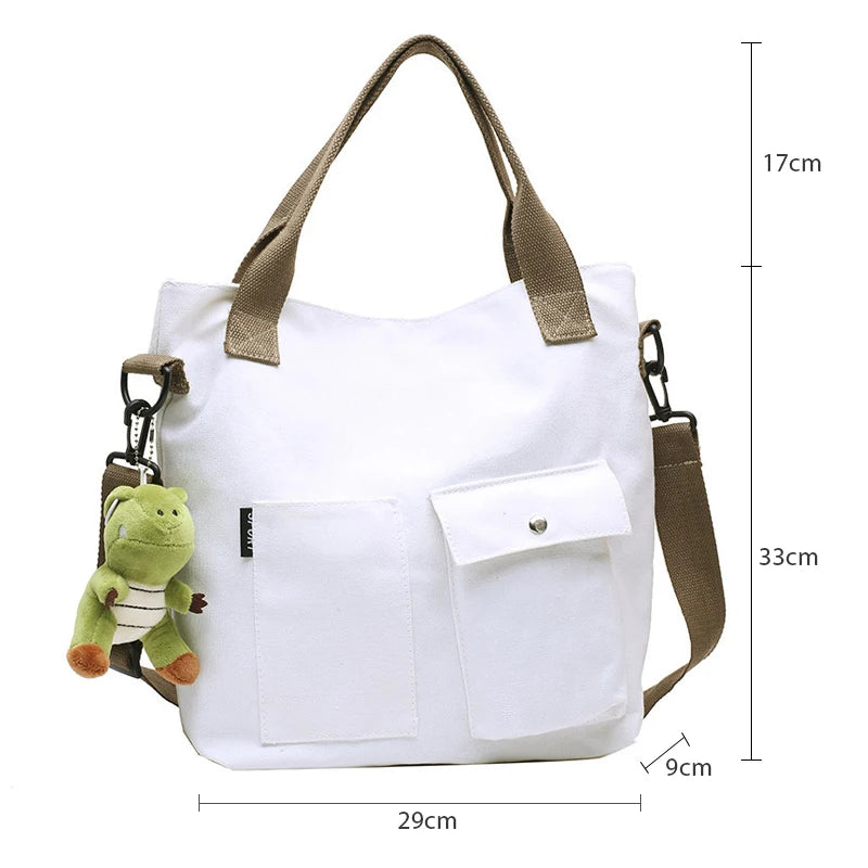 Women Bags Trend Canvas Bag Multifunction Design Fashion Large Capacity Handbags