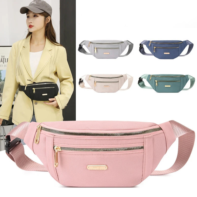 Oxford Color Waist Bag Crossbody - Ladyglow