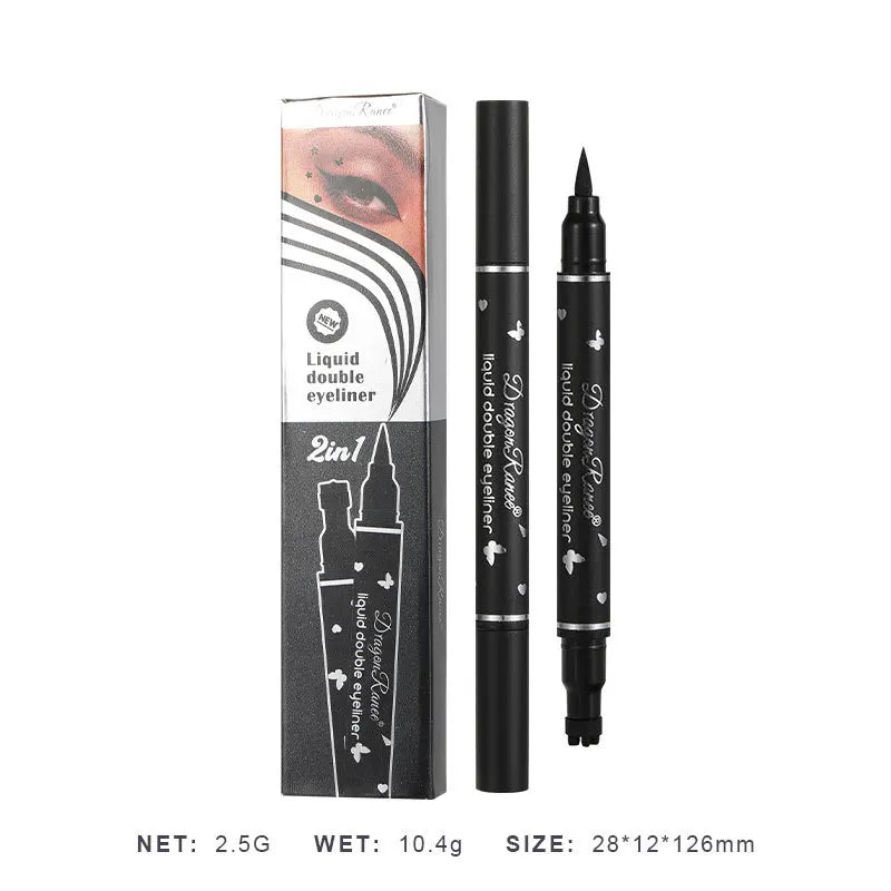 Liquid Eyeliner Stamp Marker Pen Waterproof Long Lasting Double-ended Cosmetic Makeup Eye Liner - Ladyglow