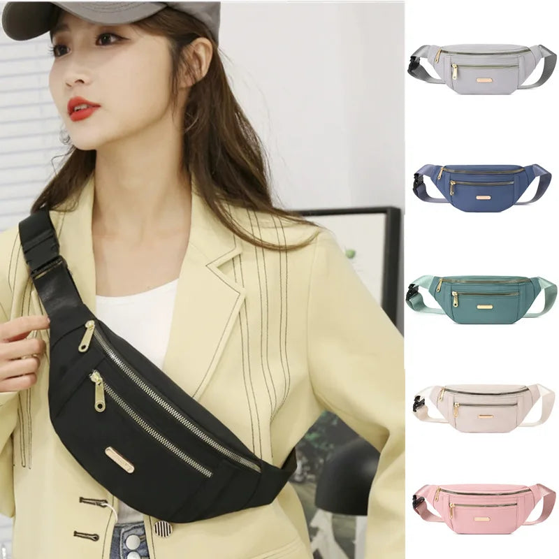 Oxford Color Waist Bag Crossbody - Ladyglow