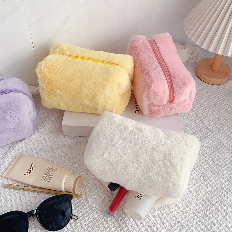 Soft Fur Makeup Bags - Ladyglow