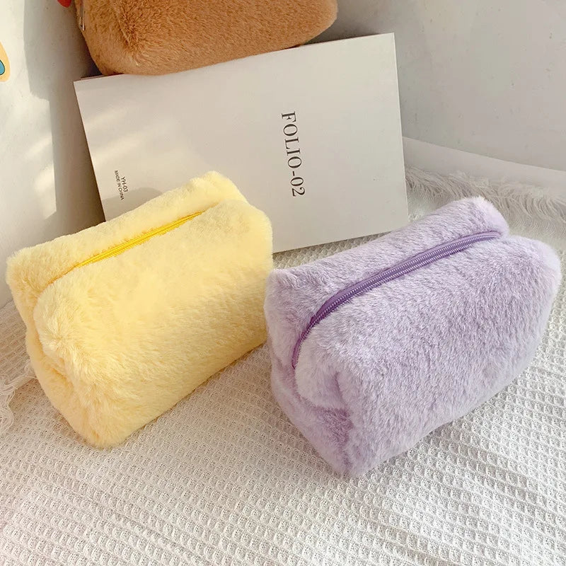 Soft Fur Makeup Bags - Ladyglow