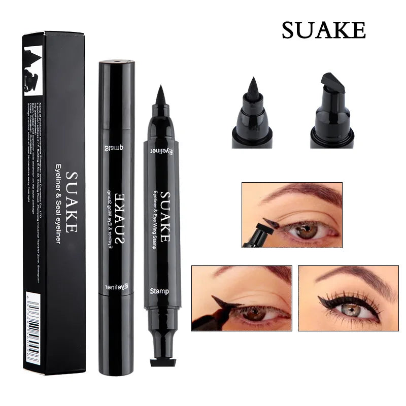 Liquid Eyeliner Stamp Marker Pen Waterproof Long Lasting Double-ended Cosmetic Makeup Eye Liner - Ladyglow