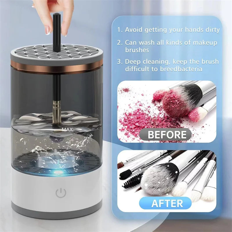 Makeup Brushes Cleaner Machine Portable USB Electric Cosmetic Brush Cleaning Washing Tools Make Up Brush Cleaning Dry Tools - Ladyglow