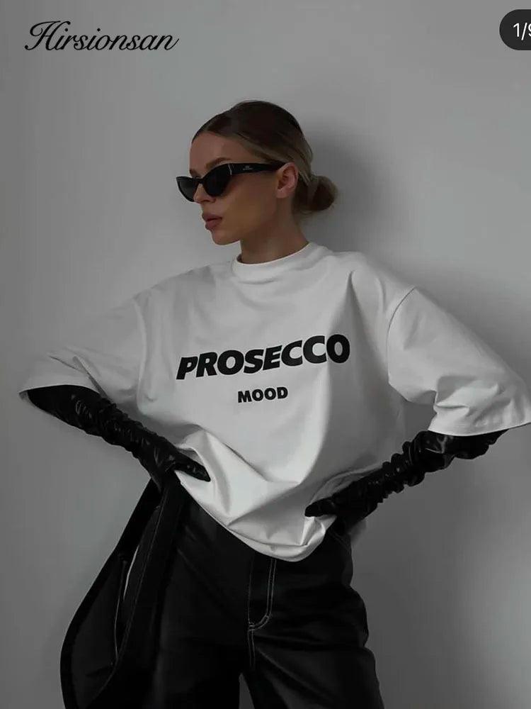 'Prosecco Mood' Oversize T-Shirt - Ladyglow